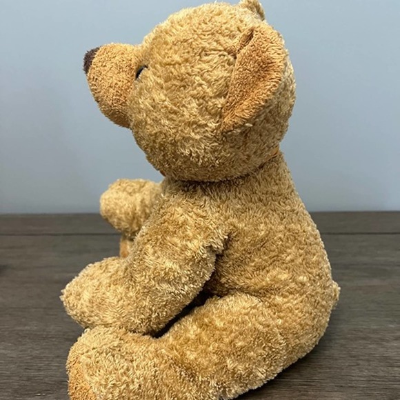 Soft n Cuddly Light Brown Bear with Neck‎ Bow Plush - Picture 3 of 5